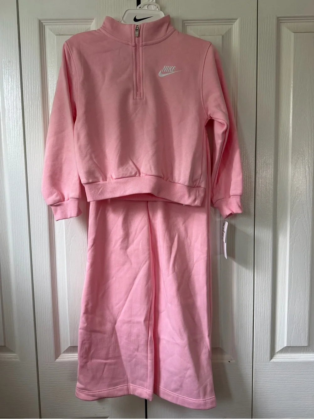 Nike Kids Pink 2-Piece Matching Set Half-Zip Top & Pants